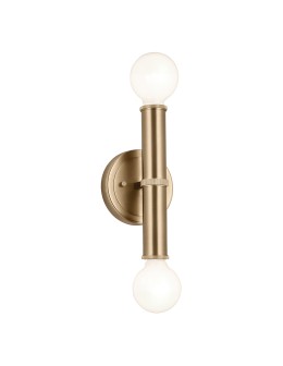 Quintiesse Kinkiet Torche 2 źródła światła Szampański brąz Łazienkowa IP44 Elstead Lighting QN-TORCHE-2W-CPZ