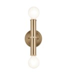 Quintiesse Kinkiet Torche 2 źródła światła Szampański brąz Łazienkowa IP44 Elstead Lighting QN-TORCHE-2W-CPZ