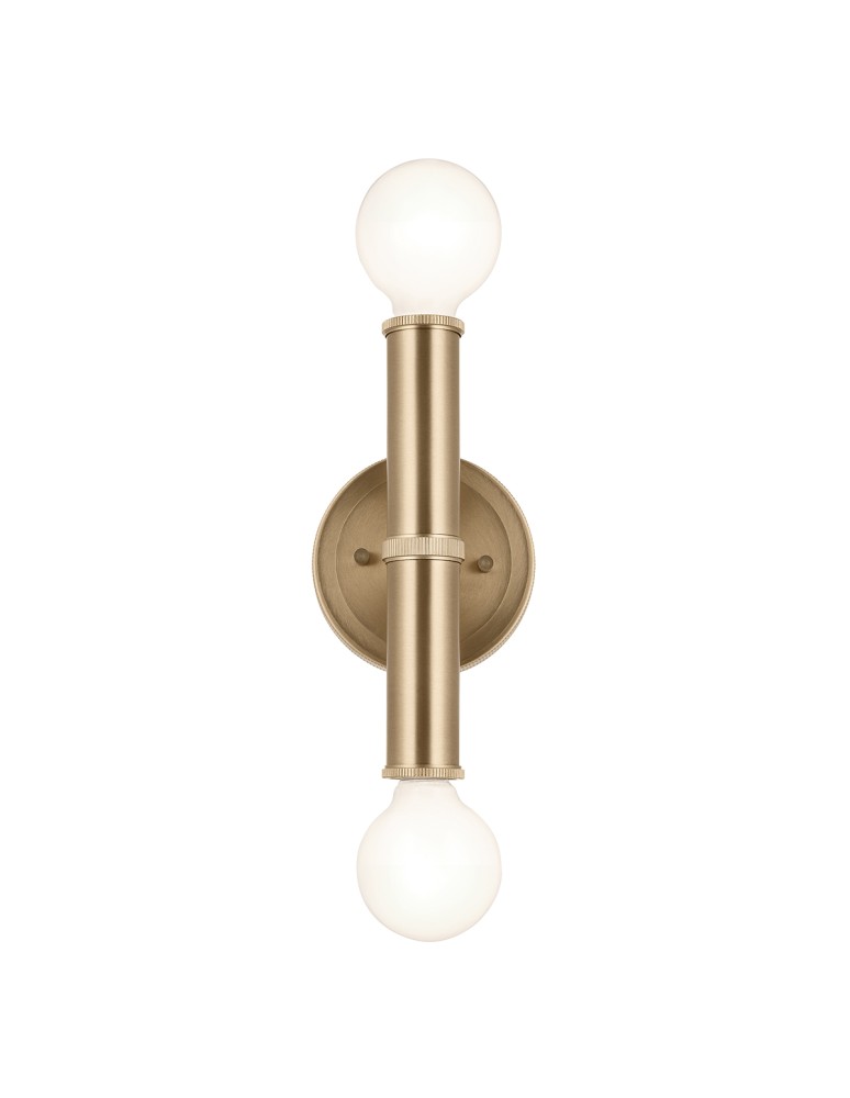 Quintiesse Kinkiet Torche 2 źródła światła Szampański brąz Łazienkowa IP44 Elstead Lighting QN-TORCHE-2W-CPZ