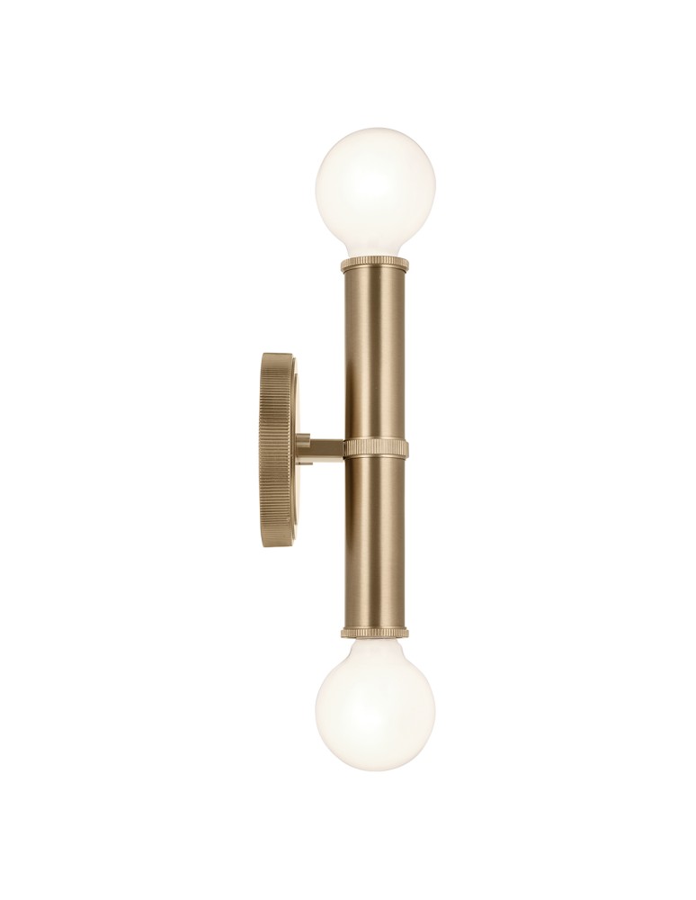 Quintiesse Kinkiet Torche 2 źródła światła Szampański brąz Łazienkowa IP44 Elstead Lighting QN-TORCHE-2W-CPZ