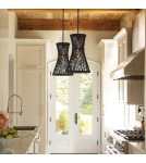 Quintiesse Lampa wisząca Twyla 1 źródło światła Czarny Elstead Lighting QN-TWYLA-1P-BK
