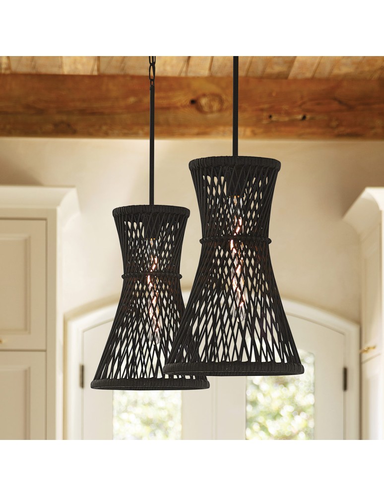 Quintiesse Lampa wisząca Twyla 1 źródło światła Czarny Elstead Lighting QN-TWYLA-1P-BK