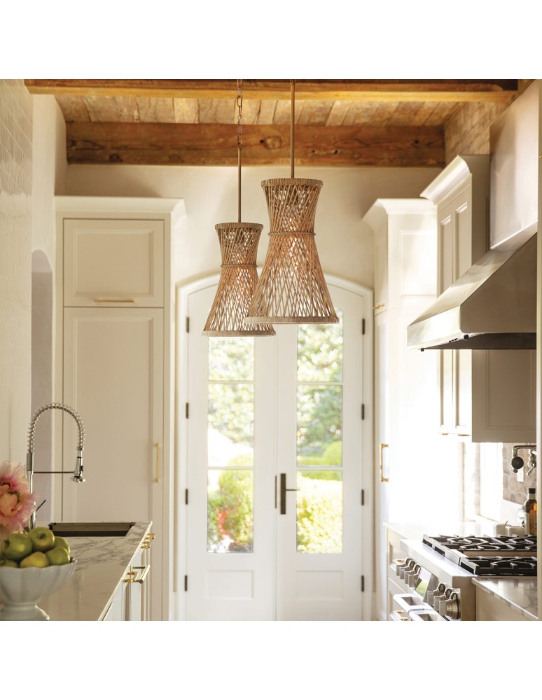 Quintiesse Lampa wisząca Twyla 1 źródło światła Oksydowane złoto Elstead Lighting QN-TWYLA-1P-BNG