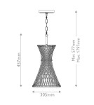 Quintiesse Lampa wisząca Twyla 1 źródło światła Oksydowane złoto Elstead Lighting QN-TWYLA-1P-BNG