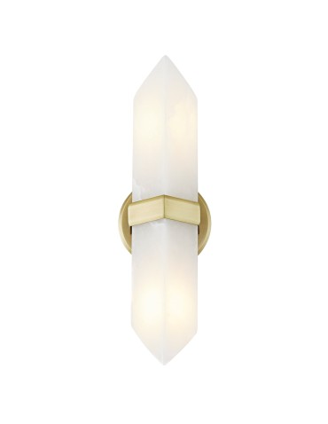 Quintiesse Kinkiet Valencia 2 źródła światła Vintage mosiądz Elstead Lighting QN-VALENCIA-2WB-VBS-AR