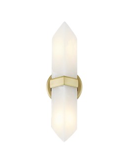 Quintiesse Kinkiet Valencia 2 źródła światła Vintage mosiądz Elstead Lighting QN-VALENCIA-2WB-VBS-AR