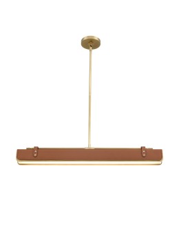 Quintiesse Lampa wyspowa LED Valise Vintage mosiądz, skóra koniakowa Elstead Lighting QN-VALISE-LP80-VBS-CL - product 2