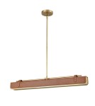 Quintiesse Lampa wyspowa LED Valise Vintage mosiądz, skóra koniakowa Elstead Lighting QN-VALISE-LP80-VBS-CL
