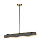 Quintiesse Lampa wyspowa LED Valise Vintage mosiądz, skóra smokingowa Elstead Lighting QN-VALISE-LP80-VBS-TL