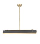 Quintiesse Lampa wyspowa LED Valise Vintage mosiądz, skóra smokingowa Elstead Lighting QN-VALISE-LP80-VBS-TL
