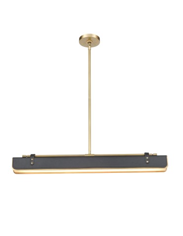 Quintiesse Lampa wyspowa LED Valise Vintage mosiądz, skóra smokingowa Elstead Lighting QN-VALISE-LP80-VBS-TL - product 2
