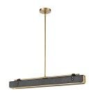 Quintiesse Lampa wyspowa LED Valise Vintage mosiądz, skóra smokingowa Elstead Lighting QN-VALISE-LP80-VBS-TL