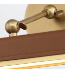 Quintiesse Mała obrazówka LED Valise Picture Vintage mosiądz, skóra koniakowa Elstead Lighting QN-VALISE-PL-S-VBS-CL
