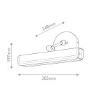Quintiesse Mała obrazówka LED Valise Picture Vintage mosiądz, skóra koniakowa Elstead Lighting QN-VALISE-PL-S-VBS-CL