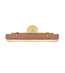 Quintiesse Kinkiet LED Valise Vintage mosiądz, skóra koniakowa Elstead Lighting QN-VALISE-W-VBS-CL