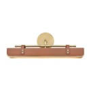 Quintiesse Kinkiet LED Valise Vintage mosiądz, skóra koniakowa Elstead Lighting QN-VALISE-W-VBS-CL