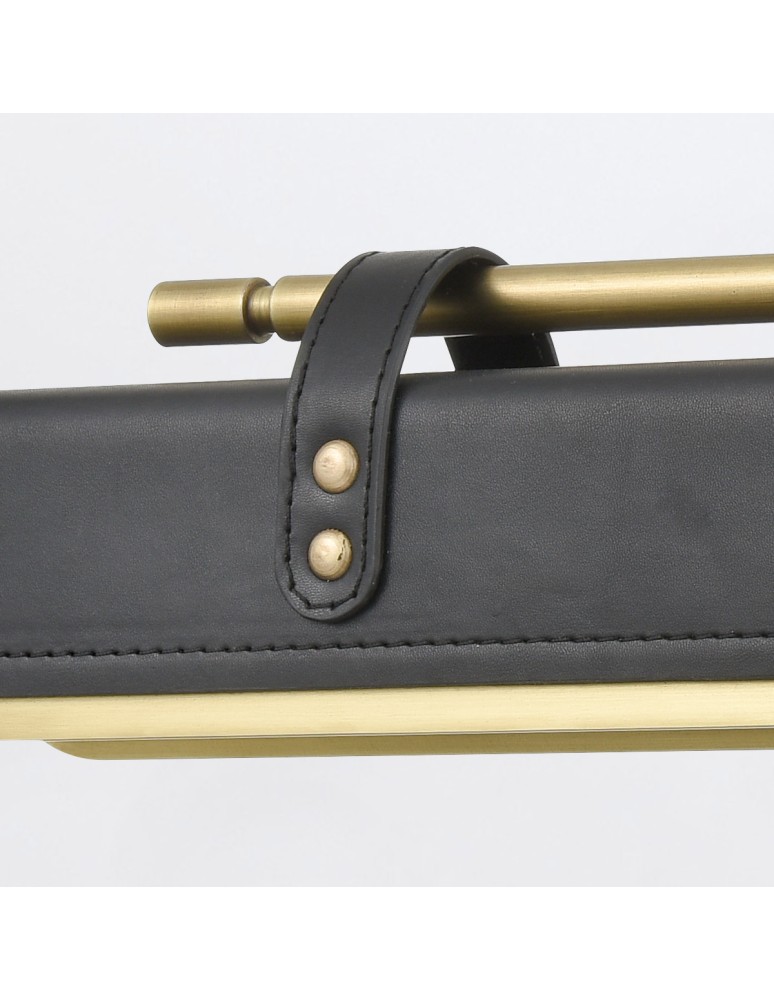 Quintiesse Kinkiet LED Valise Vintage mosiądz, skóra smokingowa Elstead Lighting QN-VALISE-W-VBS-TL