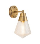 Quintiesse Kinkiet Willard 1 źródło światła Vintage mosiądz Elstead Lighting QN-WILLARD-1WB-VBS-PG