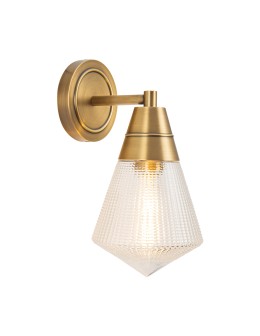 Quintiesse Kinkiet Willard 1 źródło światła Vintage mosiądz Elstead Lighting QN-WILLARD-1WB-VBS-PG