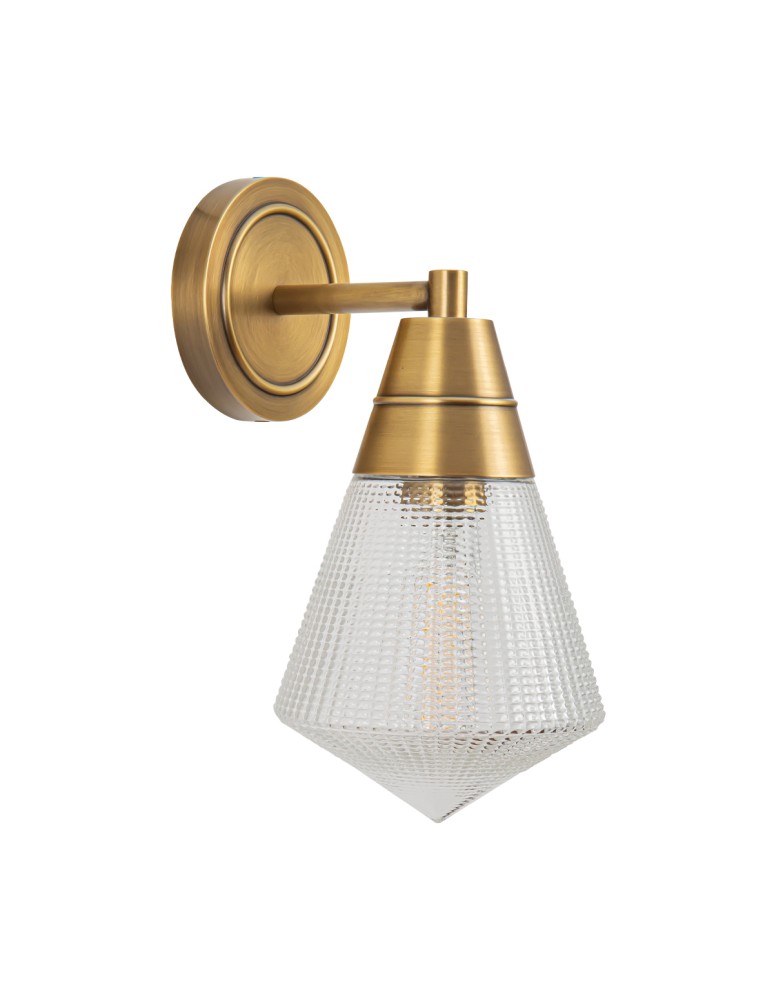 Quintiesse Kinkiet Willard 1 źródło światła Vintage mosiądz Elstead Lighting QN-WILLARD-1WB-VBS-PG
