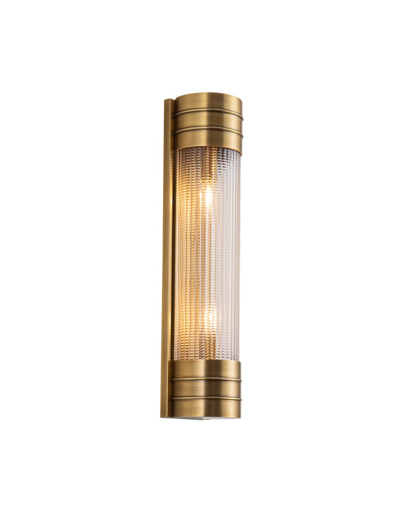 Quintiesse Kinkiet Willard 2 źródła światła Vintage mosiądz Elstead Lighting QN-WILLARD-2WB-VBS-PG