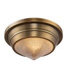 Quintiesse Mały plafon Willard 1 źródło światła Vintage mosiądz Elstead Lighting QN-WILLARD-F-S-VBS-PG