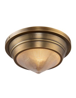 Quintiesse Mały plafon Willard 1 źródło światła Vintage mosiądz Elstead Lighting QN-WILLARD-F-S-VBS-PG