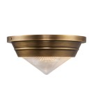Quintiesse Mały plafon Willard 1 źródło światła Vintage mosiądz Elstead Lighting QN-WILLARD-F-S-VBS-PG