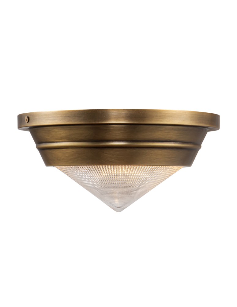 Quintiesse Mały plafon Willard 1 źródło światła Vintage mosiądz Elstead Lighting QN-WILLARD-F-S-VBS-PG