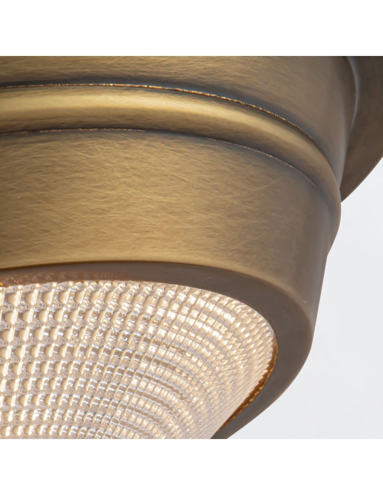 Quintiesse Mały plafon Willard 1 źródło światła Vintage mosiądz Elstead Lighting QN-WILLARD-F-S-VBS-PG