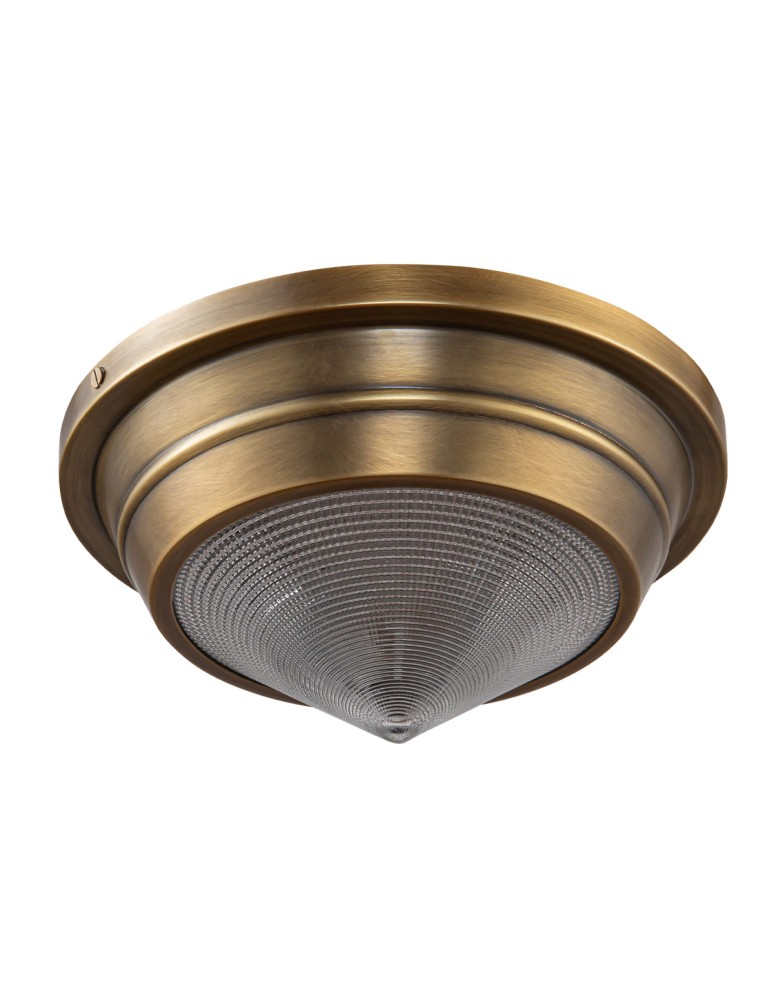 Quintiesse Mały plafon Willard 1 źródło światła Vintage mosiądz Elstead Lighting QN-WILLARD-F-S-VBS-PG