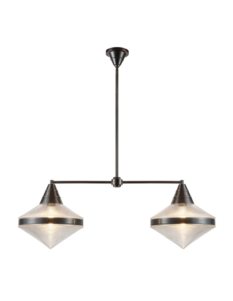 Quintiesse Lampa wyspowa Willard 2 źródła światła Miejski brąz Elstead Lighting QN-WILLARD-LP2-UBZ-PG
