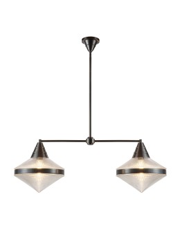 Quintiesse Lampa wyspowa Willard 2 źródła światła Miejski brąz Elstead Lighting QN-WILLARD-LP2-UBZ-PG