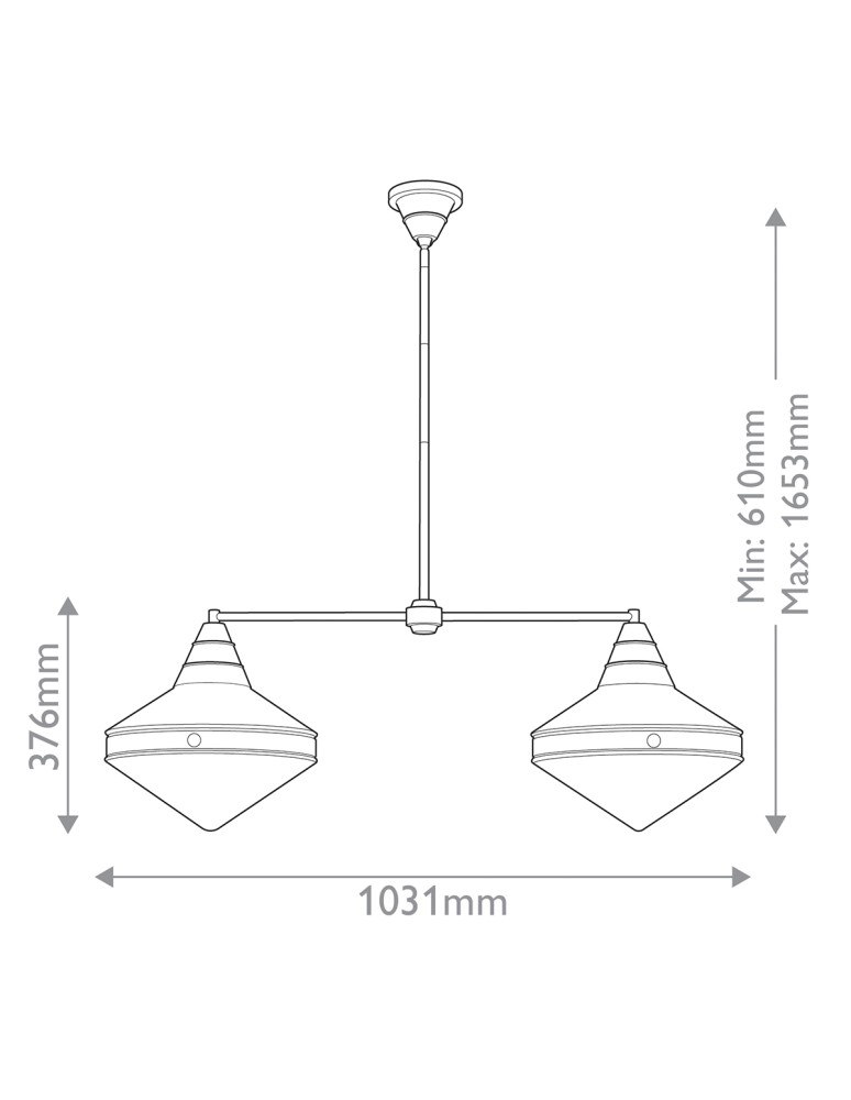 Quintiesse Lampa wyspowa Willard 2 źródła światła Miejski brąz Elstead Lighting QN-WILLARD-LP2-UBZ-PG