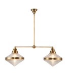 Quintiesse Lampa wyspowa Willard 2 źródła światła Vintage mosiądz Elstead Lighting QN-WILLARD-LP2-VBS-PG