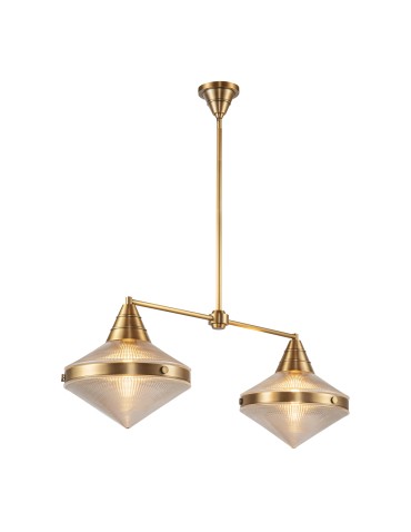 Quintiesse Lampa wyspowa Willard 2 źródła światła Vintage mosiądz Elstead Lighting QN-WILLARD-LP2-VBS-PG - product 2