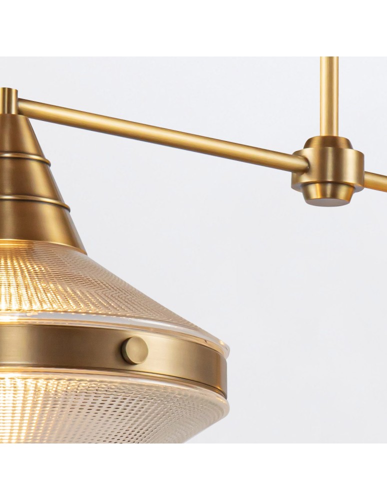 Quintiesse Lampa wyspowa Willard 2 źródła światła Vintage mosiądz Elstead Lighting QN-WILLARD-LP2-VBS-PG