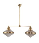 Quintiesse Lampa wyspowa Willard 2 źródła światła Vintage mosiądz Elstead Lighting QN-WILLARD-LP2-VBS-PG