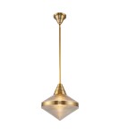 Quintiesse Lampa wisząca Willard 1 źródło światła Vintage mosiądz Elstead Lighting QN-WILLARD-P-VBS-PG