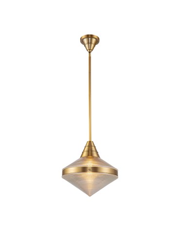 Quintiesse Lampa wisząca Willard 1 źródło światła Vintage mosiądz Elstead Lighting QN-WILLARD-P-VBS-PG