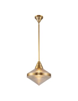 Quintiesse Lampa wisząca Willard 1 źródło światła Vintage mosiądz Elstead Lighting QN-WILLARD-P-VBS-PG