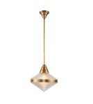 Quintiesse Lampa wisząca Willard 1 źródło światła Vintage mosiądz Elstead Lighting QN-WILLARD-P-VBS-PG