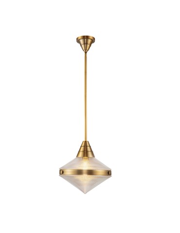 Quintiesse Lampa wisząca Willard 1 źródło światła Vintage mosiądz Elstead Lighting QN-WILLARD-P-VBS-PG - product 2