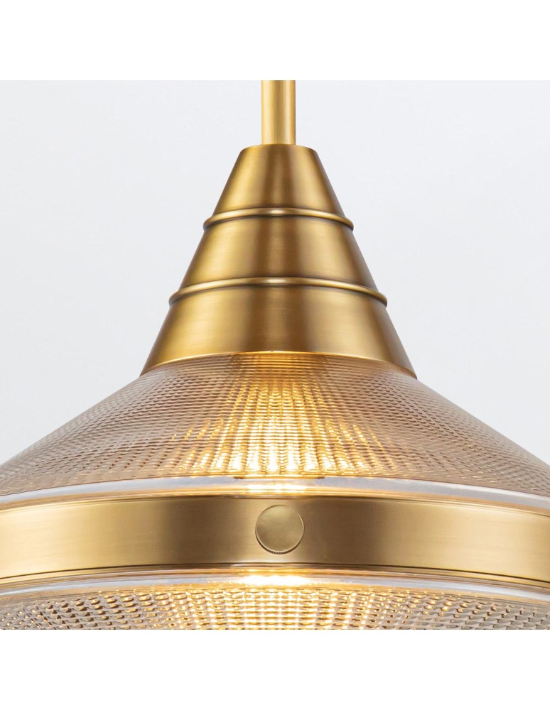 Quintiesse Lampa wisząca Willard 1 źródło światła Vintage mosiądz Elstead Lighting QN-WILLARD-P-VBS-PG