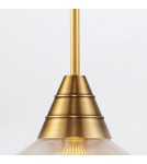 Quintiesse Lampa wisząca Willard 1 źródło światła Vintage mosiądz Elstead Lighting QN-WILLARD-P-VBS-PG