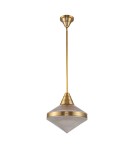 Quintiesse Lampa wisząca Willard 1 źródło światła Vintage mosiądz Elstead Lighting QN-WILLARD-P-VBS-PG