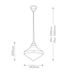 Quintiesse Lampa wisząca Willard 1 źródło światła Vintage mosiądz Elstead Lighting QN-WILLARD-P-VBS-PG