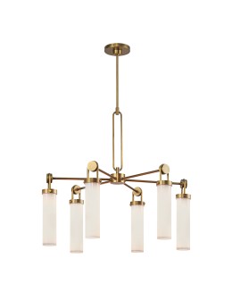 Quintiesse Żyrandol Wynwood 6 źródeł światła Vintage mosiądz Elstead Lighting QN-WYNWOOD6-VBS