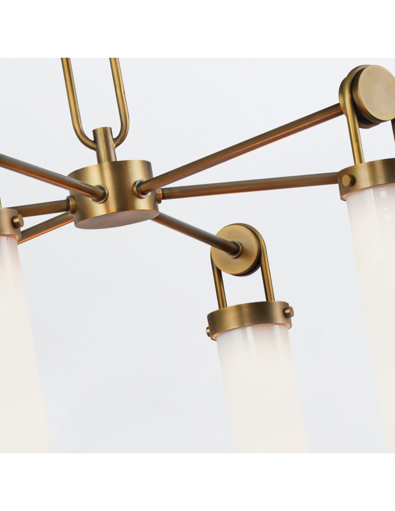 Quintiesse Żyrandol Wynwood 6 źródeł światła Vintage mosiądz Elstead Lighting QN-WYNWOOD6-VBS