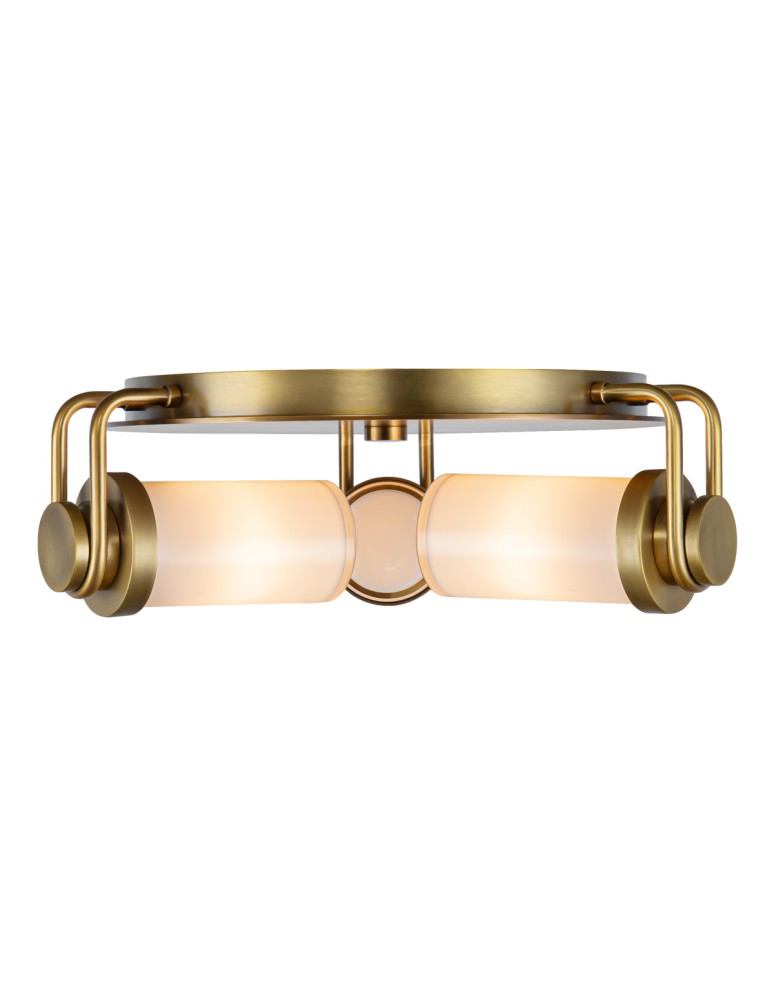 Quintiesse Plafon Wynwood 3 źródła światła Vintage mosiądz Elstead Lighting QN-WYNWOOD-F-VBS